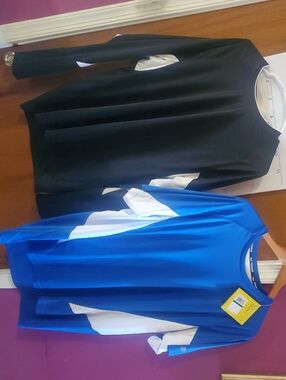 MENS FILA TENNIS LONG AND SHORT SLEEVE ACTIVE WEAR SHIRTS. SIZE L.